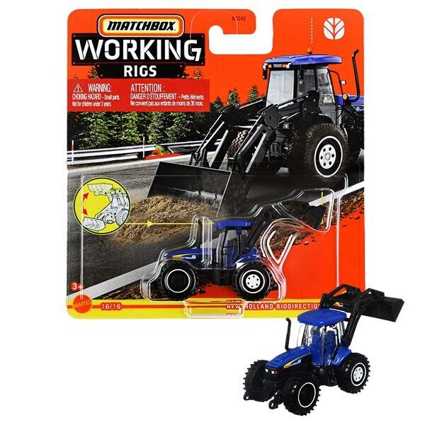 NEW HOLLAND BIODIRECTIONAL TV140 Tractor – Matchbox Working Rigs 1:64 ✅